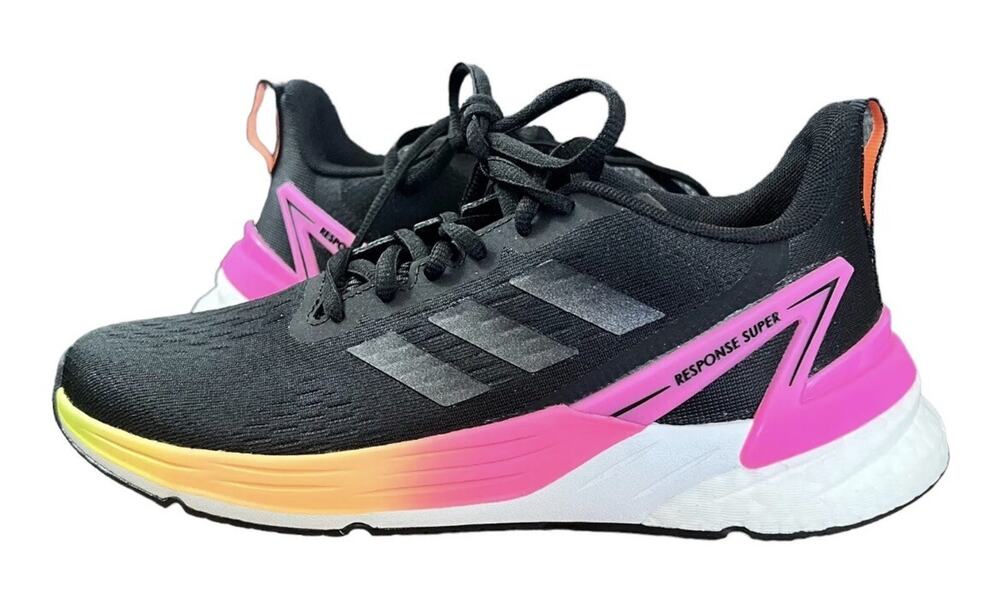 Adidas Response Super Black Pink Boost Ultra Running Shoes Womens Size 11 New
